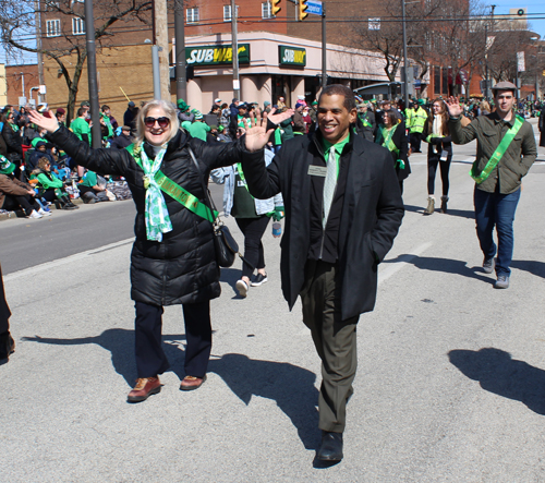 Judge Suzan Sweeney in St Patrick's Day Parade in Cleveland 2019